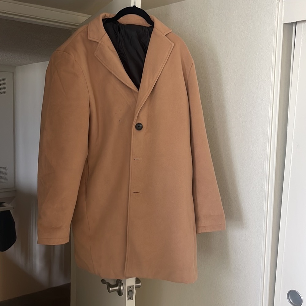 Springrain wooly trench coat